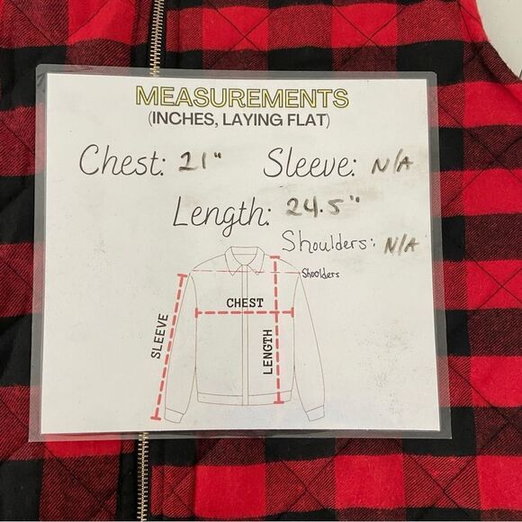 Women's Black Red Buffalo Check Vest Holidays Christmas Cabin Checkered Medium - Picture 4 of 14